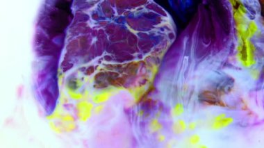 Çok Güzel Mürekkep Soyut Galaktik Renk Boyası Sıvı Doku Tasarımı Videosu.