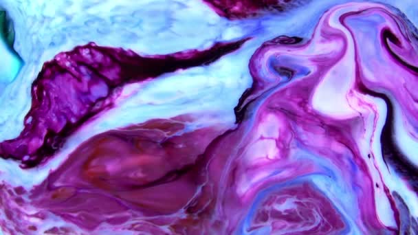 Muy Bonito Tinta Abstracto Color Galáctico Pintura Líquido Concepto Fondo — Vídeo de stock