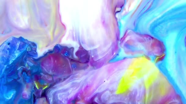 Streszczenie Piękno Sztuki Farby Eksplodować Fantasy Rozprzestrzeniania Kolorowy Atrament Chaosu — Wideo stockowe
