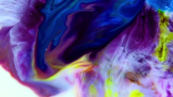 Abstrakte Schönheit Der Kunst Paint Explode Fantasy Spread Bunte Chaos — Stockvideo