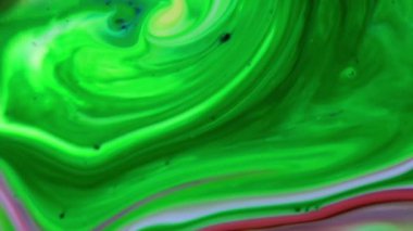 Sanatın Soyut Güzelliği Patlayan Fantezi Yayılımı. Renkli Kaos Mürekkebi Sıvı Türbülans Hareketinde Yayıldı 