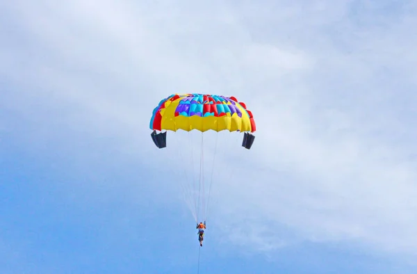 Color Parachute Sky Parasailing — Stock Photo, Image