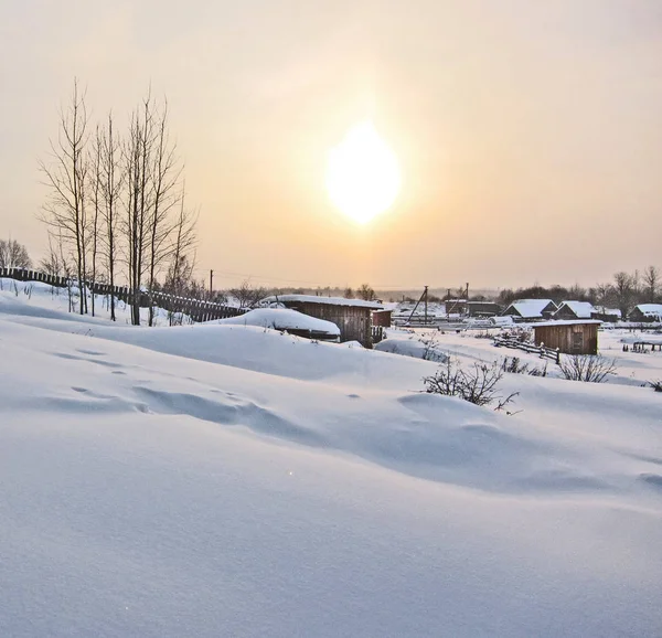 Kış manzara: village, kırsal