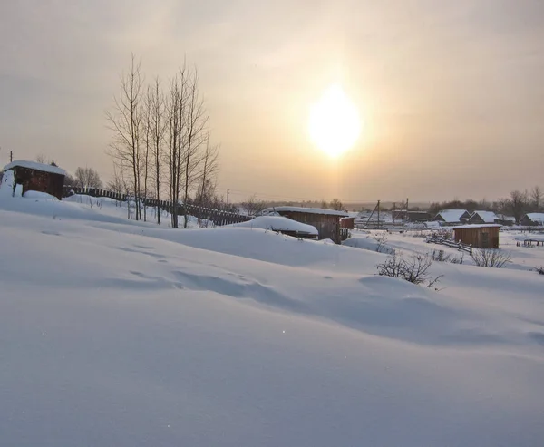 Kış manzara: village, kırsal