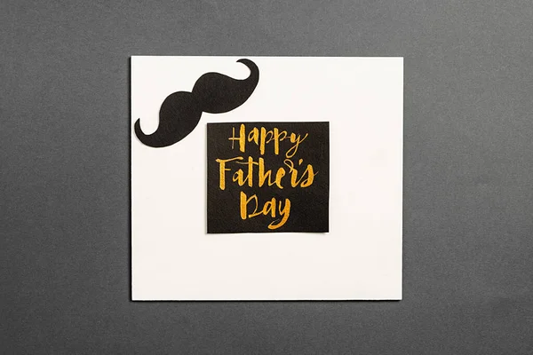 Card Phrase Happy Father Day Retro Stylish Black Paper Photo — Stock Photo, Image
