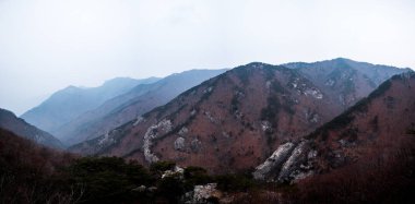 Dağların panoramik görünümü 