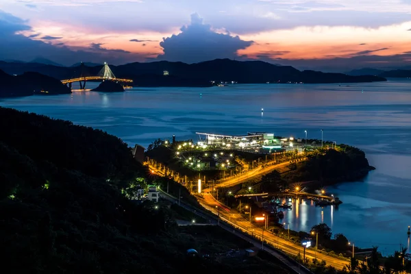 Sunset Gadeokdo Service Area Gadeokdo Island Busan South Korea — Stock Photo, Image