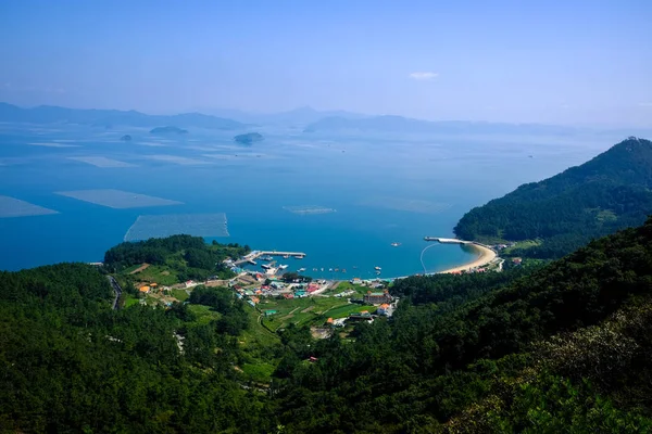 Seaside Village Small Islands Sea Mountain — Stock Photo, Image