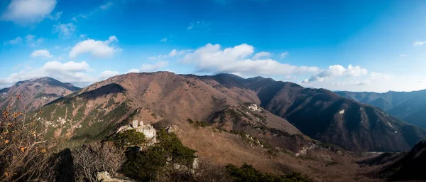 Panoramik Kore dağ, Gaji dağ, Miryang, Güney Kore