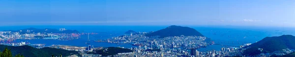 Panoramik Busan şehir, Mt.Siyak, Busan, Güney Kore görüntülemek