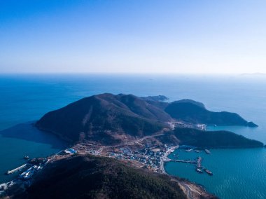 Gadeokdo, Busan, Güney Kore, havadan görünümü 