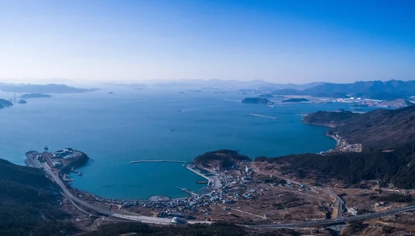 Gadeokdo, Busan, Güney Kore, havadan görünümü 