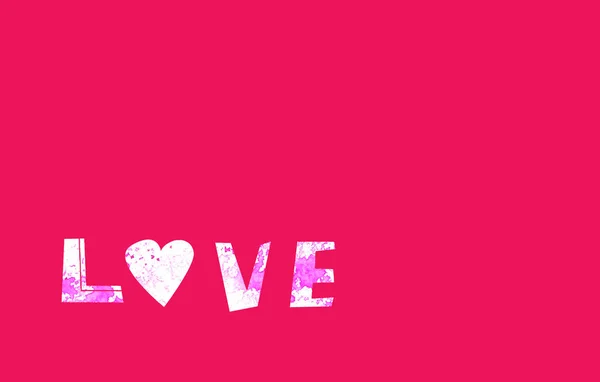 Język angielski litery '' miłość '' stylu piękne, proste, pojęcie — Zdjęcie stockowe