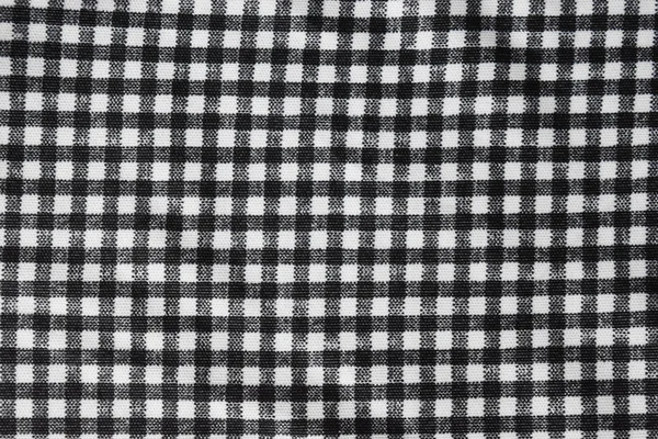 Tecido de algodão natural, padrão de grade preto e branco . — Fotografia de Stock