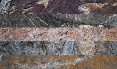 Granit taş çeşitli formları içerir 