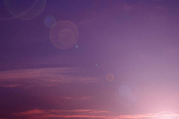 Evening sky and colourful clouds on a beautiful day.