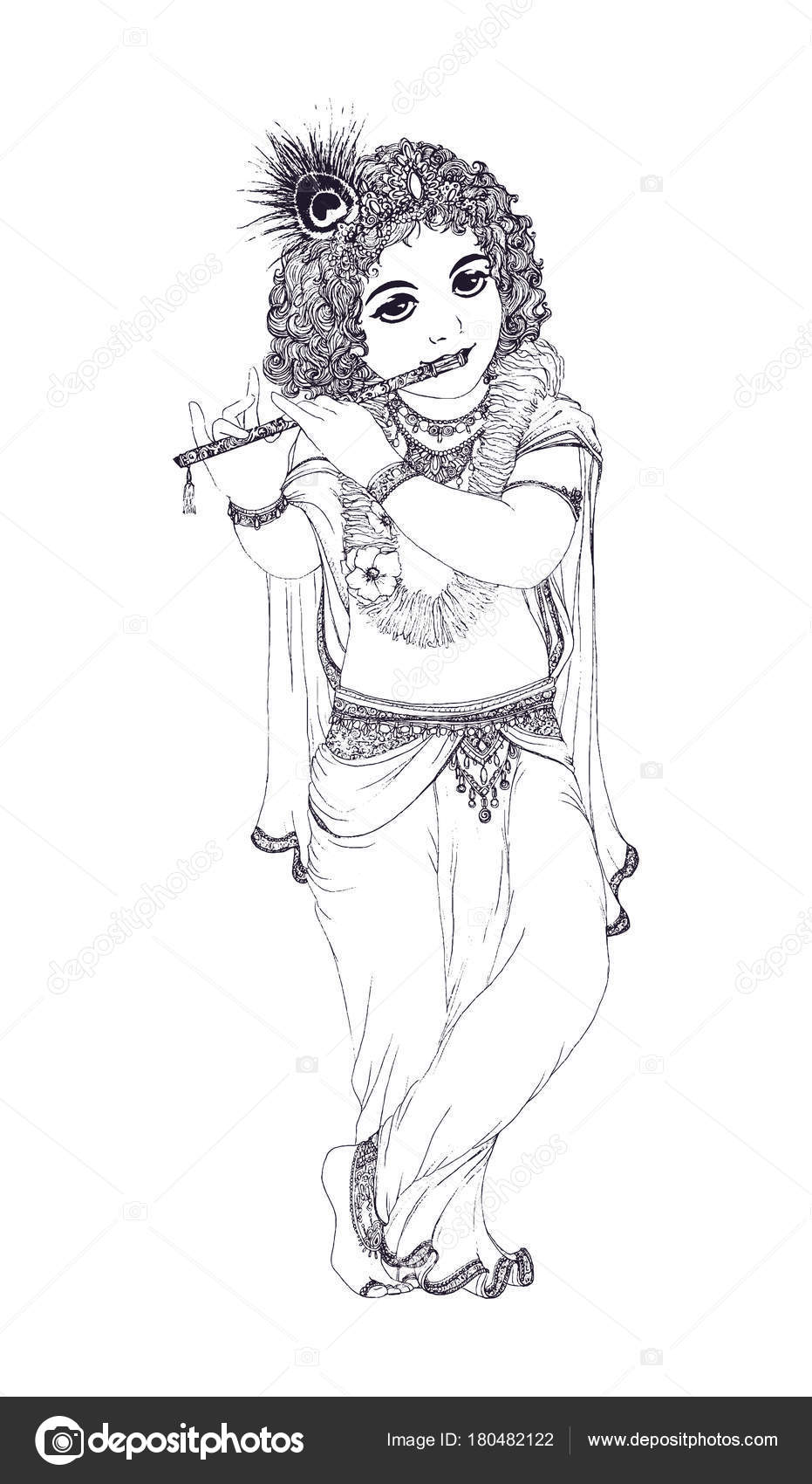 Beautiful Drawing For Krishna Janmashtami // Happy Janmashtami Drawing |  Poster drawing, Beautiful drawings, Happy janmashtami