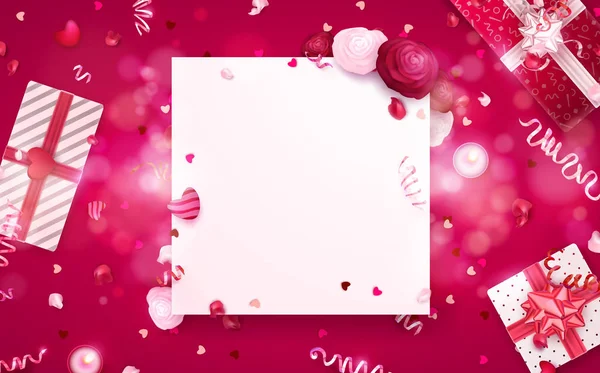 Happy Holidays Valentines Day February Mothers Womens Day March Background — Stock Vector