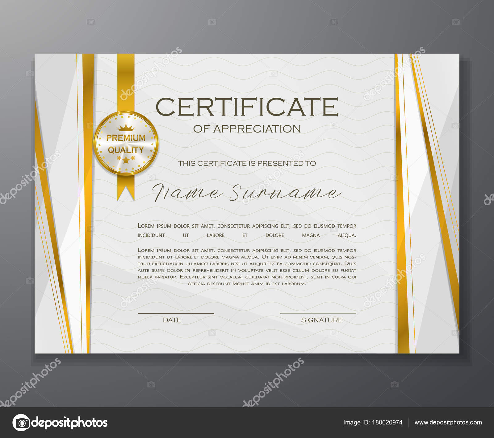 qualification certificate appreciation design elegant luxury modern
