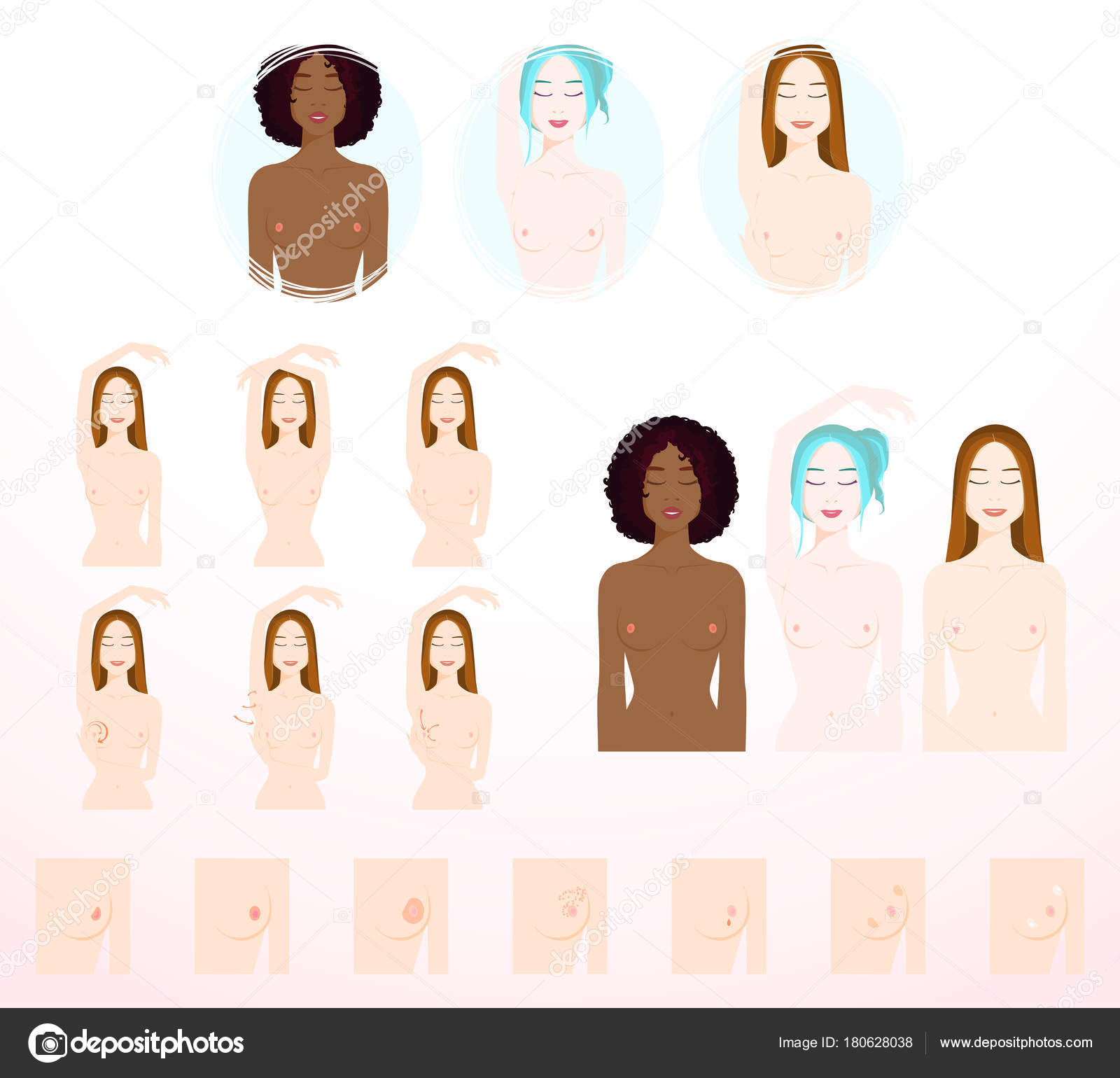 391 Breast Self Exam Vector Images Breast Self Exam Illustrations Depositphotos