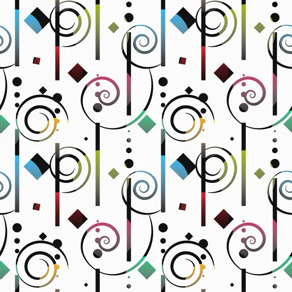 Figuras de forma cuadrada | Patrón de la tela sin costura con coloridas