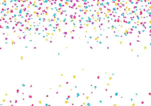 Kleurrijke Confetti Serpentine Set Heldere Kleurrijke Achtergrond Bewerkbare Elementen Schattig — Stockvector