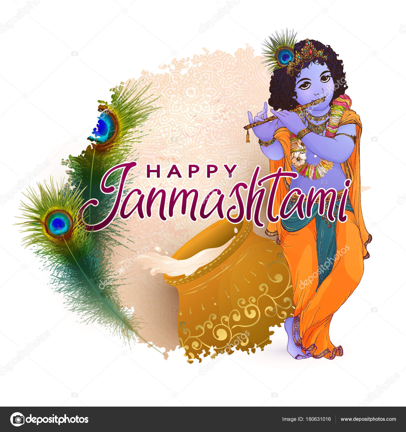 Background Janmashtami Stock Vectors Royalty Free Background