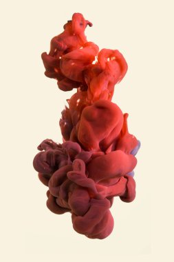 renkli mürekkep damla su 