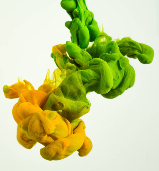 colorful ink drops in water 