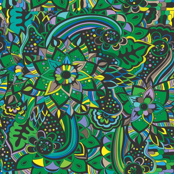 Soyut çiçek, Dikişsiz desen. Çizilmiş dudles. Meditasyon, yatıştırıcı, tekstil