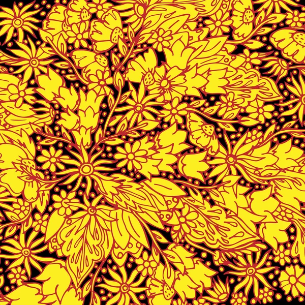 Soyut, çiçek deseni. Vektör çizim, el çizilmiş doodle