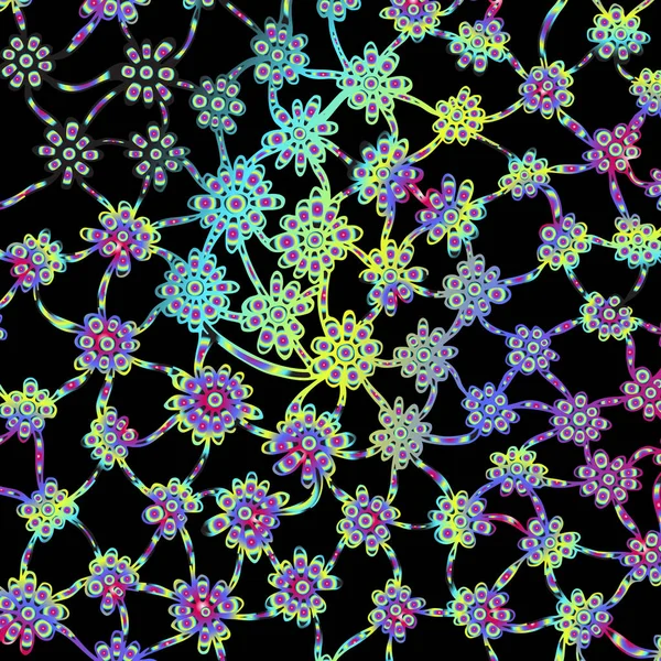 Chamomiles örgü. Elle çizilmiş bir vektör çizim