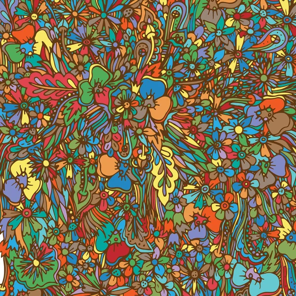 Soyut, çiçek deseni. Vektör çizim, el çizilmiş doodle