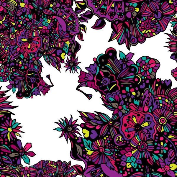 Soyut çiçek, Dikişsiz desen. Çizilmiş dudles. Meditasyon, yatıştırıcı, tekstil