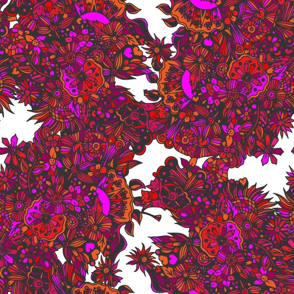 Soyut çiçek, Dikişsiz desen. Çizilmiş dudles. Meditasyon, yatıştırıcı, tekstil