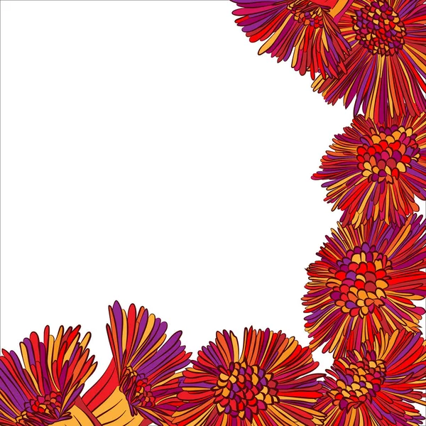 Bahar çiçek, kabarık, parlak. Vektör çizim, el ile çizilmiş