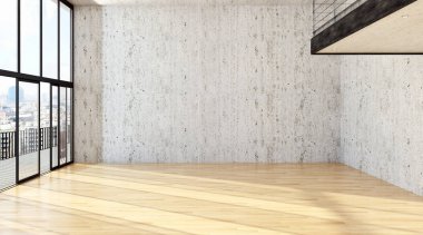 modern parlak iç mekan 3D resimleme