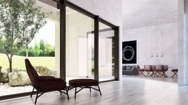 modern parlak iç mekan 3D resimleme