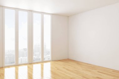 modern parlak iç mekan 3D resimleme