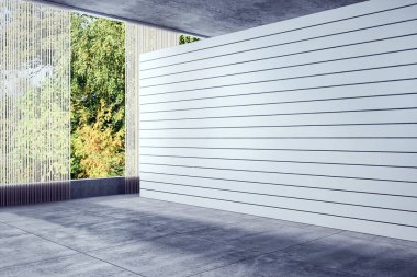 modern parlak iç mekan 3D resimleme