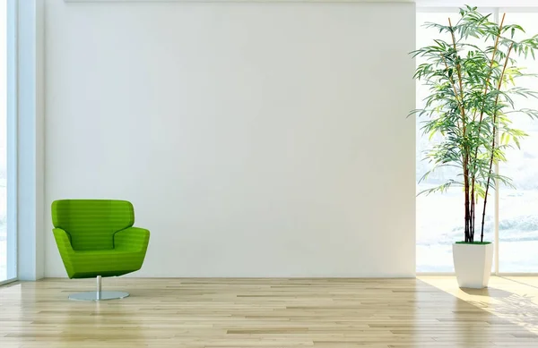 modern parlak iç mekan 3D resimleme