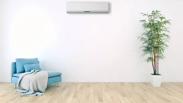 modern parlak iç mekan 3D resimleme