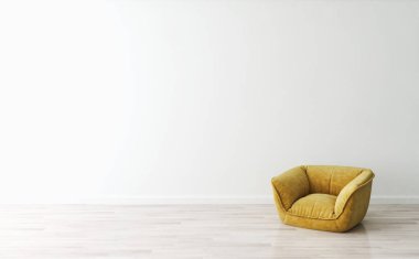 Modern parlak iç. 3D render illüstrasyon