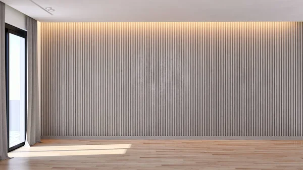 Modern parlak iç. 3D render illüstrasyon