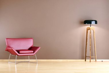 modern parlak iç mekan 3D resimleme