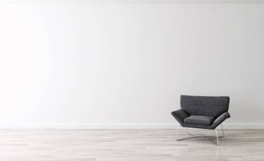 modern parlak iç mekan 3D resimleme