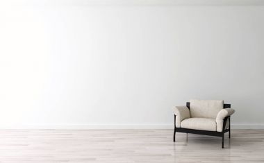 modern parlak iç mekan 3D resimleme