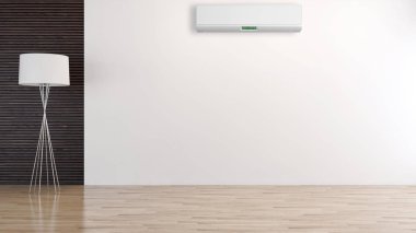 modern parlak iç mekan 3D resimleme