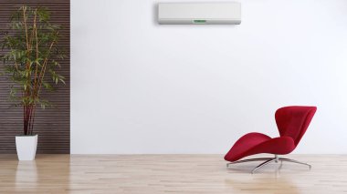 modern parlak iç mekan 3D resimleme