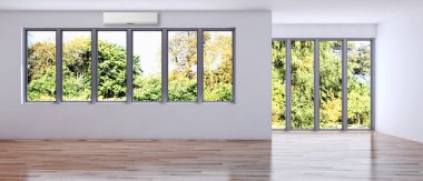 modern parlak iç mekan 3D resimleme